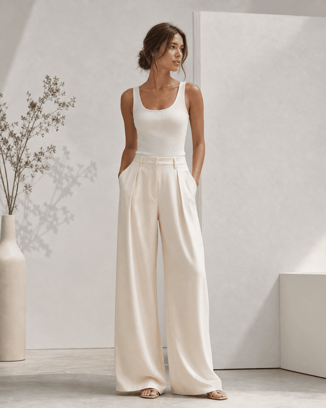 Pantalón sastrero claro